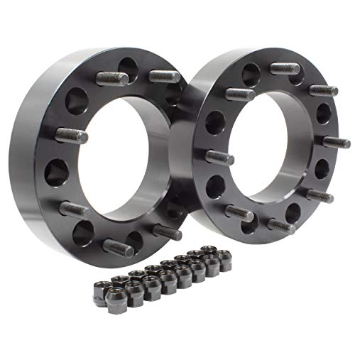 Wheel Accessories Parts Set of 2 Hub Centric Wheel Adapter Spacer 8x200 to 8x200 142mm Center Bore M14x1.50 Thread 2 Inch / 2" Thick. (Hubcentric only to The Vehicle) (2 Pc, 2", 8x200, 14x1.5, 142mm)