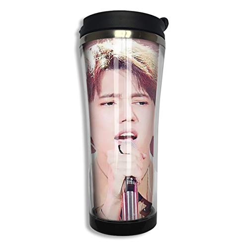 Taza de viaje Dimash Kudaibergen de 420 ml – doble pared de acero inoxidable aislado al vacío | reutilizable para llevar…