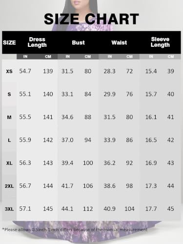 Image of Plus Size Maxi Dress for Women V Neck 3 /4 Sleeve Wrap Dress