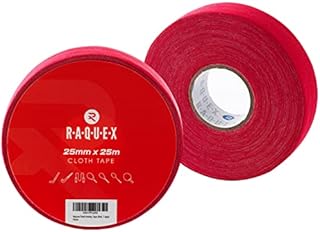 Raquex Self-Adhesive Cloth Protection Tape For Sports - Non-Slip Grip Tape - Hockey Sticks, Tennis, Squash, Badminton Rackets, Skipping Ropes