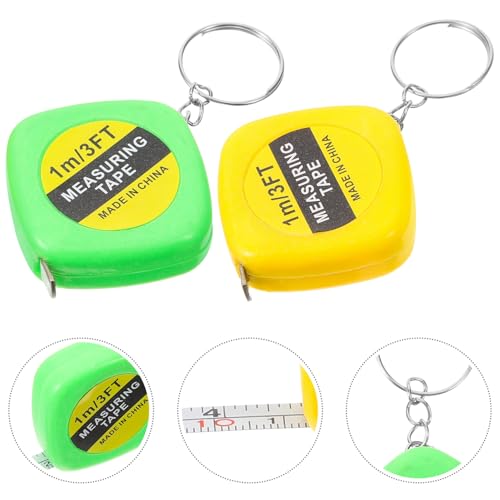 Mini cinta métrica automática con llavero 12 piezas miniatura 4