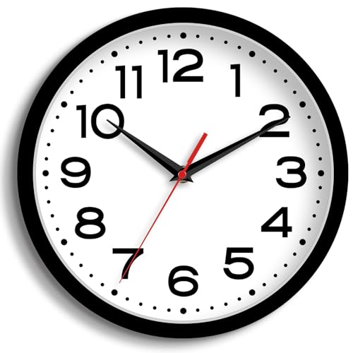 Roymnie Wall Clock Silent Non-Ticking Modern Clock Battery Operated 8 Inch Small Classic Analog...