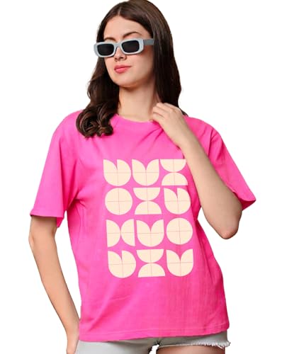 Image of Women's Half Sleeve Oversize Tshirt Graphic Printed Round Neck T-Shirts for Women