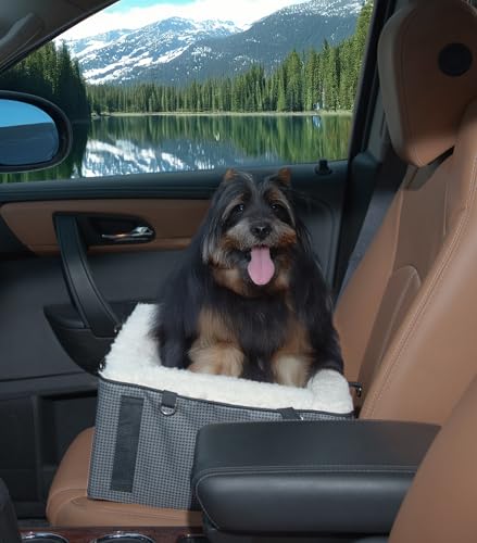 Pet Gear Lookout Booster Car Seat, Grey Houndstooth