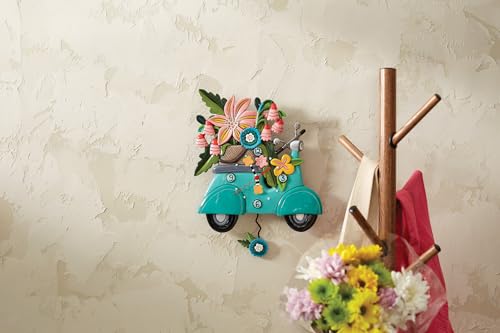 Reloj de pared péndulo Enesco diseño flores 12 pulg miniatura 4