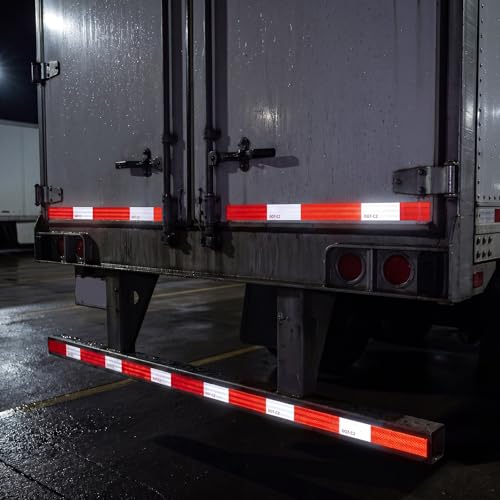 Image of Maitys 2 inch x150' DOT-C2 Reflective Tape - 11 inch Red /7 inch White Reflective Warning Safety Tape for Vehicles Cars Trucks Trailers Boats