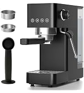 AMZCHEF 20-Bar-Professional-Espresso-Machine, 1350W Coffee Machine with Milk Frother, Flexible Br...