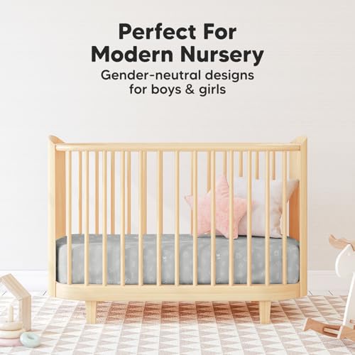 Keababies Pack And Play Sheets Fitted, 2-Pack Mini Crib Sheets - Pack N Play Sheets, Organic Fitted Crib Sheet For Pack And Play Mattress, Playard Baby Crib Sheets,Crib Sheets Neutral For Boys,Girls thumb #7