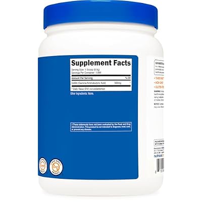 Nutricost Pure GABA 500G Powder (Gamma Aminobutyric Acid) (500 Grams/1.1 pounds)
