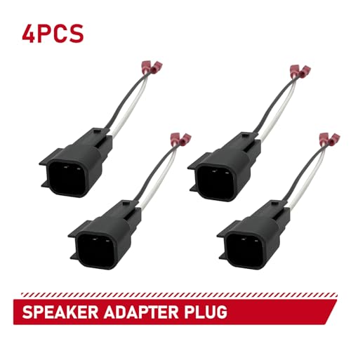 awlbed 4 PCS Car Audio Speaker Wiring Harness, Wire and Cable Harness, Car Audio Replacement Parts 72-5600, Compatible with Ford Focus Chevrolet Mazda Speaker Wiring Harness (Black)