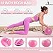 Yoyoapple at Home Pilates Essentials Kit for Women,11pcs Pilates Kit for Home Workouts Women,Pilates Kit for Home Workouts Women,Pilates Ball and Ring Set,Pilates Accessories for Home Workouts(Pink)