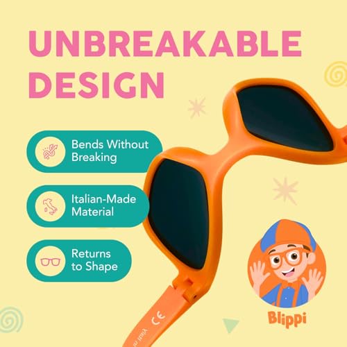 Blippi Baby Sunglasses - Unbreakable Polarized Glasses for Active Kids - BPA Free UV Protection4
