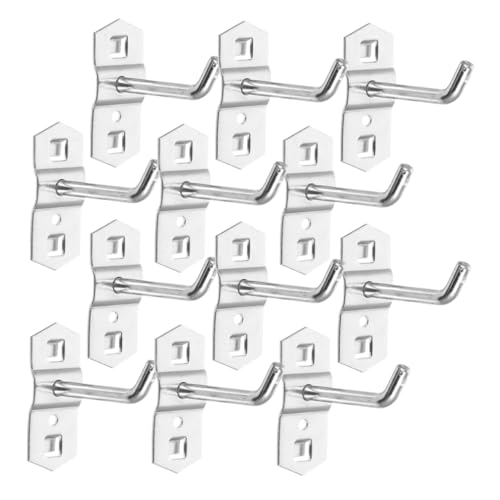 LIFKOME 12Pcs Heavy Duty Metal Pegboard Hooks for Garage Workshop Versatile Slat Wall Hanging Hangers for Tools Accessories Easy Installation for Efficient Storage