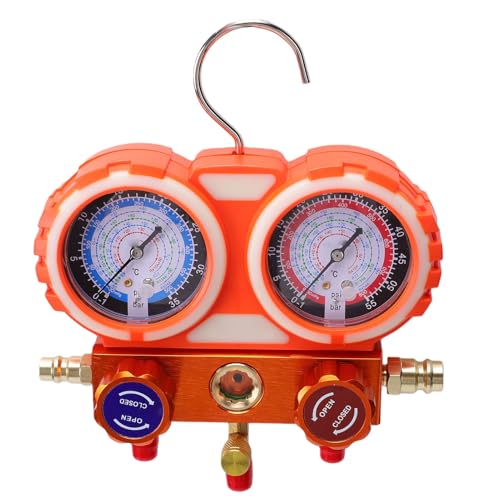 Kit de manómetro AC Hilitand para HVAC, juego de mangueras de carga de refrigerante con 3 mangueras de 5 pies para refrigerantes R12, R22, R134, R502 y R1234yf miniatura 2