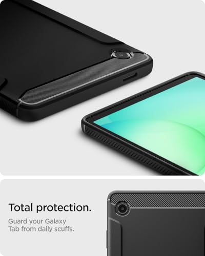 Image of Spigen Rugged Armor | Samsung Galaxy Tab A11 Case [Flexible] [Slim Protection] 8.7 inch Protective Back Cover | TPU - Matte Black