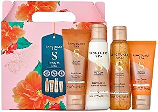 Sanctuary Spa Gift Set Ready to Glow, Gift For Women, Birthday, Christmas, Vegan and Cruelty Free 230 ml, Multicolour