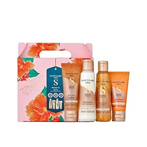 Sanctuary Spa Gift Set Ready to Glow, Gift For Women, Birthday, Christmas, Vegan and Cruelty Free 230 ml, Multicolour