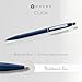 Cross Click Blue Lacquer Ballpoint Pen with Chrome Appointments and Bonus Slim Gel Refill