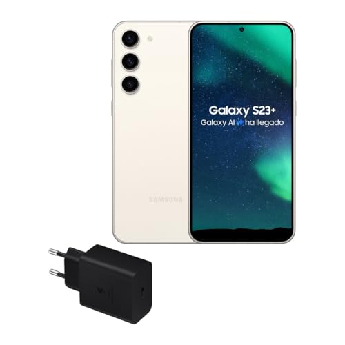 Samsung Galaxy S23+, 512GB + Cargador de 45W   Smartphone Android con IA, Teléfono Móvil Desbloqueado, Color Beige (Versión Española)