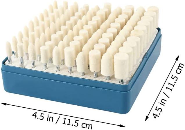 100pcs Polishing Buffing Wheels Wool Grinding Bits Felt Mandrel Grinding Bits Polishing