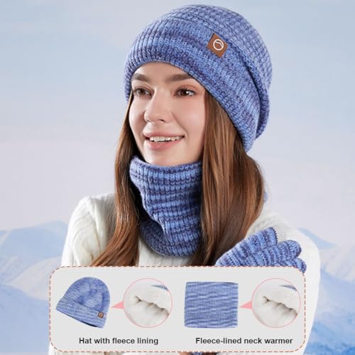Ensemble bonnet écharpe gants tactiles le cadeau idéal pour l'hiver