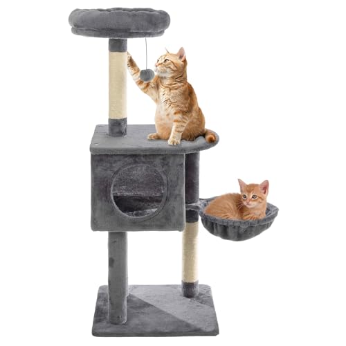 Torre para Gatos de 47 pulgadas con Hamaca y Rascadores