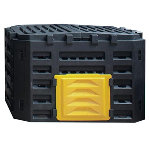 Cubo de compostaje para exteriores, convertidor de residuos ecológico con ventilación, ideal para compostaje de jardín