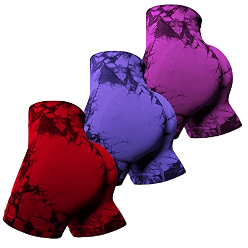 OVESPORT Workout Shorts for Women Scrunch Butt Lifting High Waisted Yoga Gym Seamless Booty Biker Shorts