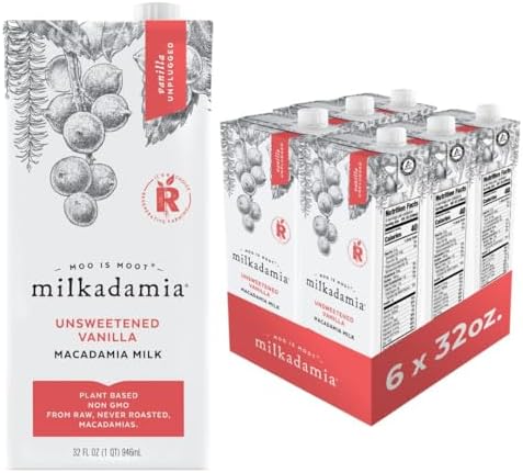 Milkadamia - Gluten Free Macadamia Milk Unsweetened Vanilla 32 Fl. Oz. 177422