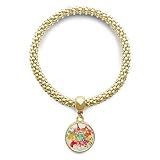 DIYthinker Damen Bunte Mark Stadt Frankreich Eiffelturm Goldene Armband Laufende Anhänger Schmuck-Kette