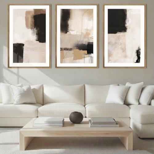 ANHUIB Neutral Abstract Wall Art Beige Modern Wall Decor 16x24 In...
