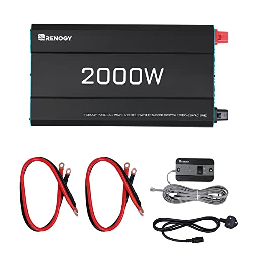 Paneles Solares Flexibles Renogy Inversor 12V 220V Onda Pura, Inversor Onda Pura 2000W/4000W, Transformador 12v a 220, Inversor de Corriente para...