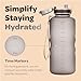 Hydracy 2L Large Water Bottle, 100% BPA Free Tritan Plastic, Leakproof, Zero Condensation, Motivational Timeline, Safe, Non-Toxic, Durable, Smart Design