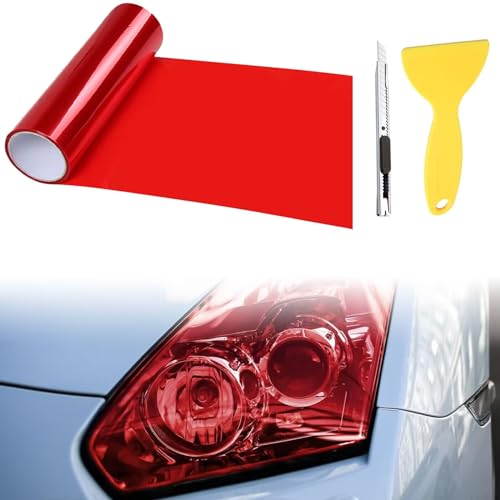 Pellicola Adesiva per Fanali Fari Auto, Pellicola Adesiva per Fanali, Pellicola Colorata per Fari, Pellicola Oscurante Fari Auto, 120 x 30cm