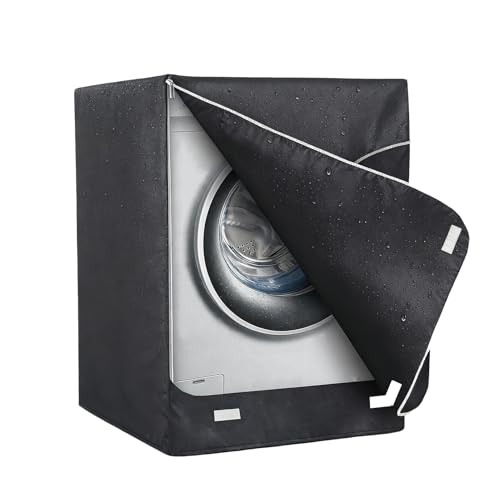 Lavadoras y protección de secado, cubierta impermeable de 3 lados antipolvo modelo concepto de diseño específico para el hogar interior exterior baño cocina terrazas jardín apartamento otoño W