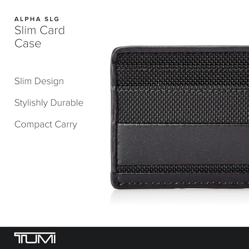 Image of TUMI - Alpha Slim Card Case - Slim Billfold Wallet for Travel - Slip Pocket Wallet - Small Wallet - 2.8 inch X 4.1 inch X 0.2 inch - Black
