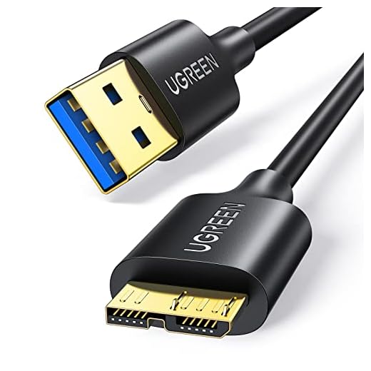 UGREEN Cable Micro B 3.0, Cable USB 3.0 Tipo A a Micro B para Discos Duros Toshiba Externos WD Alta Velocidad 5Gbps, Cables Cargador rápido 3.0 para Samsung Galaxy S5, Galaxy Note 3, (1 Metro)