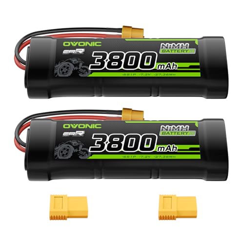 OVONIC 7.2V 3800mAh NiMH RC Battery 6 Cells XT60/TRX