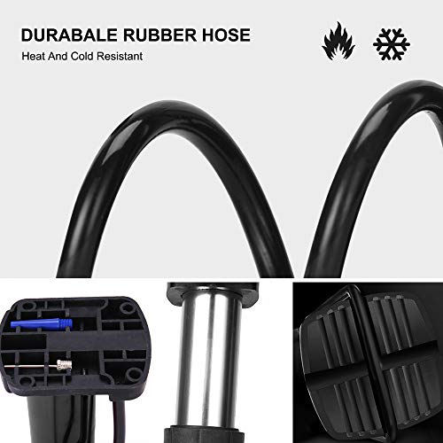 image for TARGETHOBBY Bike Pump, Mini Bike Pump Fits Presta and Schrader Valve, 