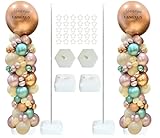 LANGXUN 2 Sets 50-inch High DIY Balloon Column Stand Kits for Birthday Decorations, Wedding Decorations, Party Decorations, Christmas Decorations (Column Stand)