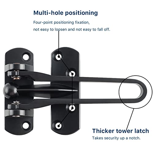 Boucle serrure chaîne robuste en acier noir pour blocage de porte maison