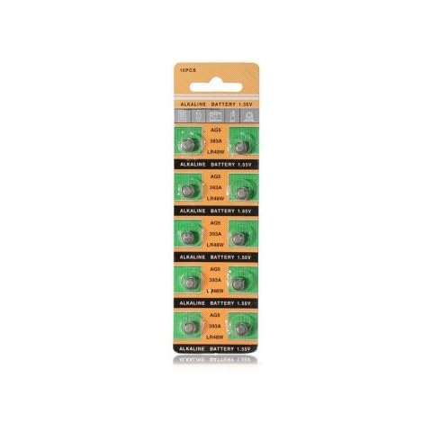 10 pcs Alkaline AG5 G5 LR48 LR754 SR754W 393 1.55V Button Cell Battery Cover