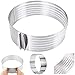 Anello Taglia Torta Regolabile in Acciaio Inox, Affettatrice Tonda per Mousse, Molto Adatto per Fare e Decorare Torte e Pasticcini (Argento)…