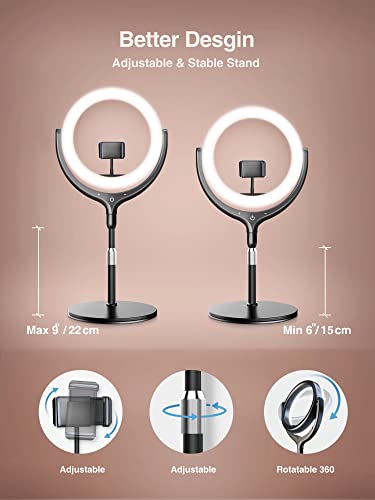 image for Video Conference Lighting for Computer, Elitehood 10'' Desktop Ring Li