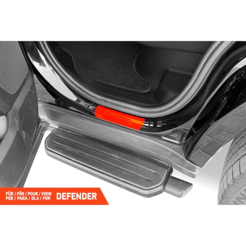 Luxshield protector de umbrales: vinilos de carbono para Land Rover Defender L663 2020-2026 3