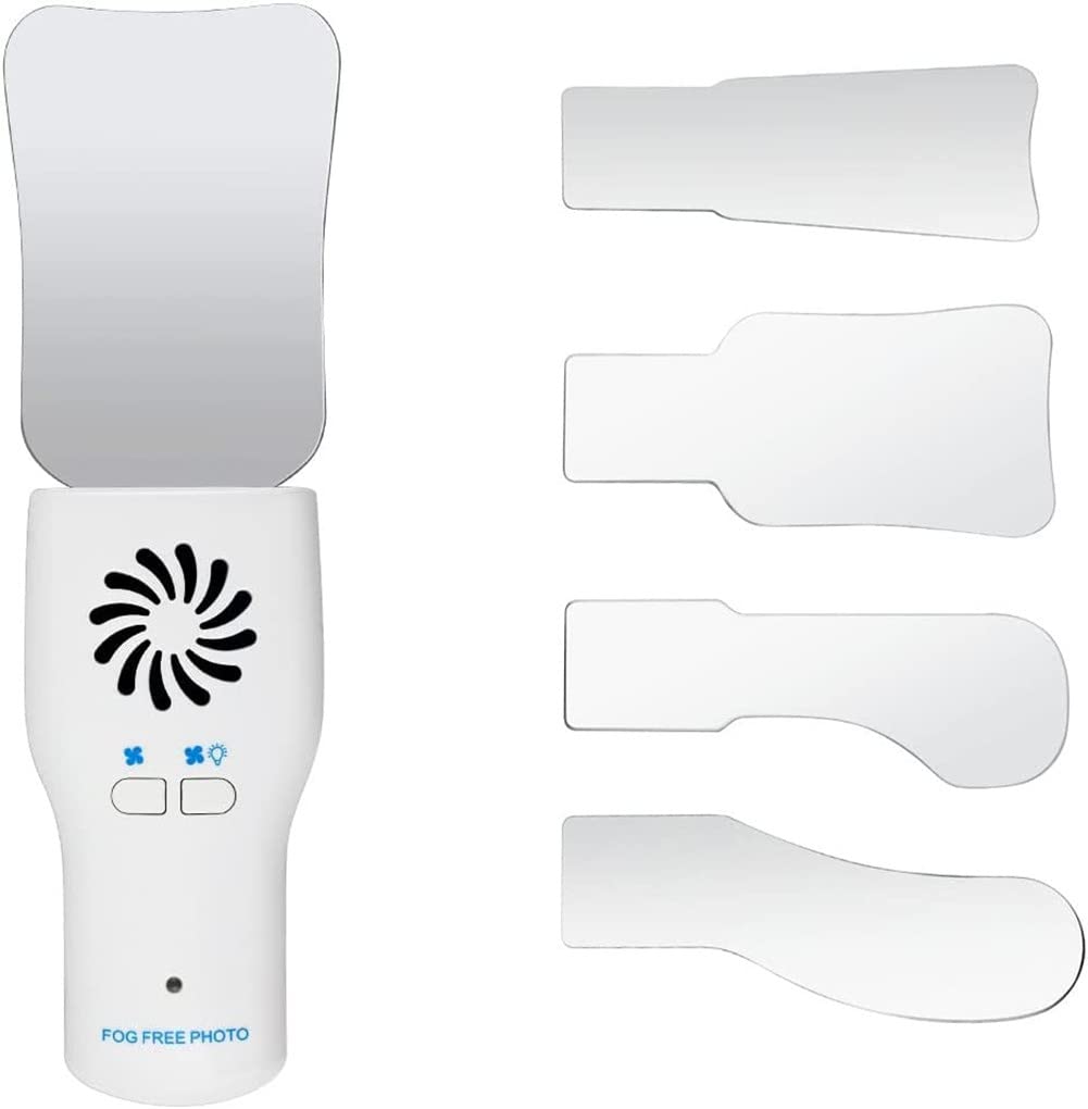 Specchio Elettrico Dentale Automatico di defogging Imaging Occlusal Reflector Specchio Fotografico a LED, Caricatore Wireless con 4 specchi intercambiabili