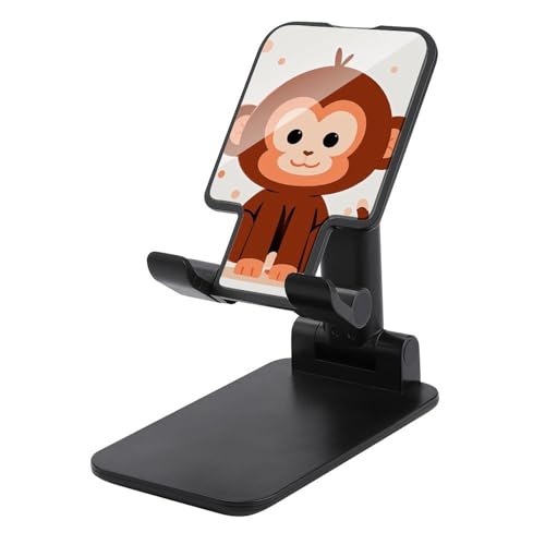 Support de téléphone pliable marron design singe de bureau réglable