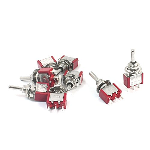 5 Micro Interruttori A Levetta Uxcell SPDT 3 Pin &ndash; 2 Posizioni, Montaggio Dritto &ndash; 12.5x6.5x18mm