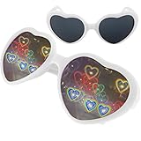 Heart Shaped Sunglasses,heart sunglasses with heart effects,glasses that turn lights into hearts for...