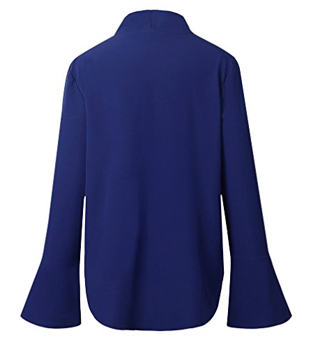 AIYUE Camicia Donna collo a V con Cravatta a